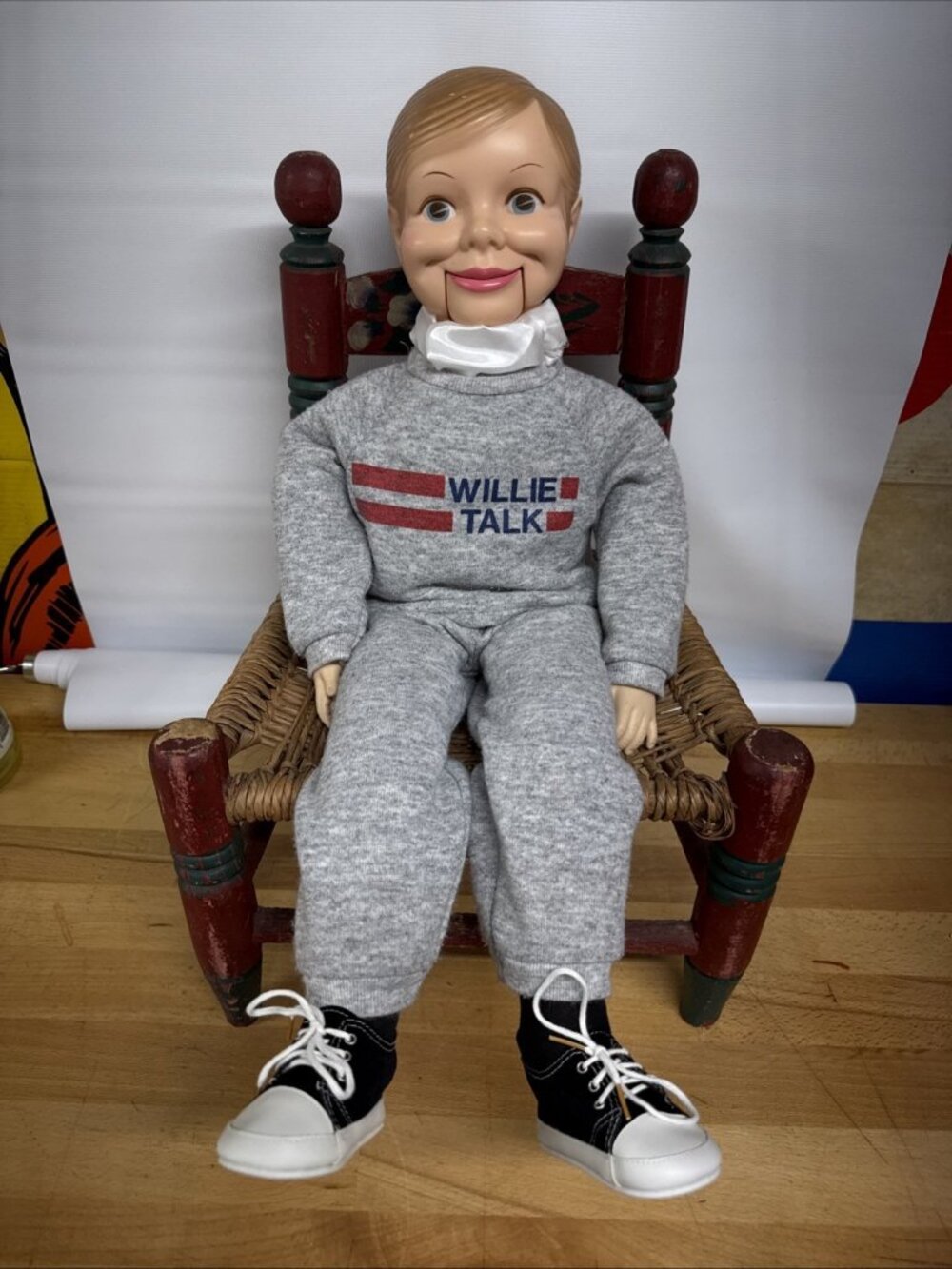 WILLIE TALK Ventriloquist Doll/Dummy - 23" - WORKING - LOOK